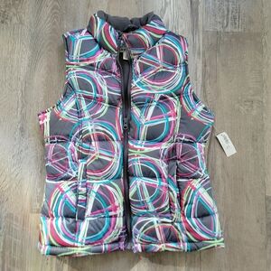 Colorful Geometric Puffer Vest